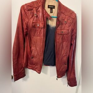 Red Danier Leather Jacket